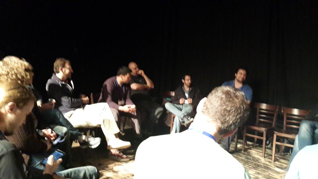 shar1z's tweet image. #openspaces @elasticsearch AMA with @bleskes + @kimchy & #chatops with @bigpanda & cardioid #hubot #devopsdays TLV