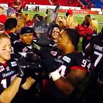 Congrats to <a href="/Beltre__/">Frank Beltre</a> and the Calgary Stampeders for winning the #CFL West Final! #GreyCup Bound!!