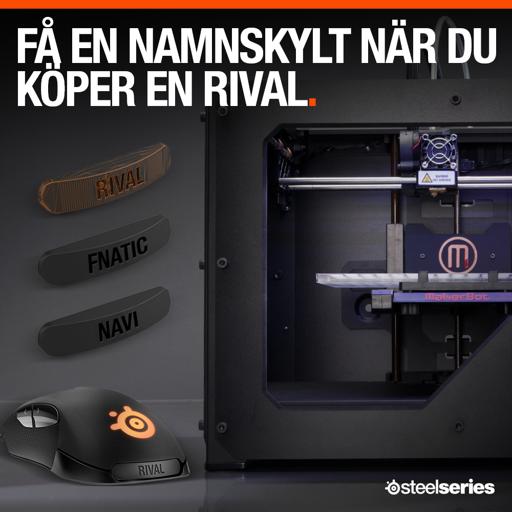 Dreamhack Get Your Own 3d Printed Name For Your Rival Gaming Mouse In The Steelseries Booth Http T Co J0no4ljwmn