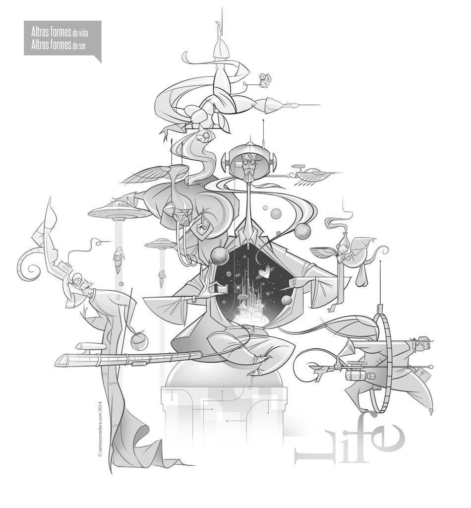 Esbós de la Falla <a href="/najordana/">Falla Na Jordana</a> "Altres formes de vida, altres formes de ser" #MonumentsFallers #Falles2015 #Art