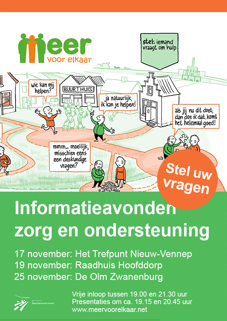 Morgenavond: infoavond in de Olm in Zwanenburg over veranderingen in de zorg. bit.ly/1oQToU6 <a href="/haarlemmermeer/">Haarlemmermeer</a>