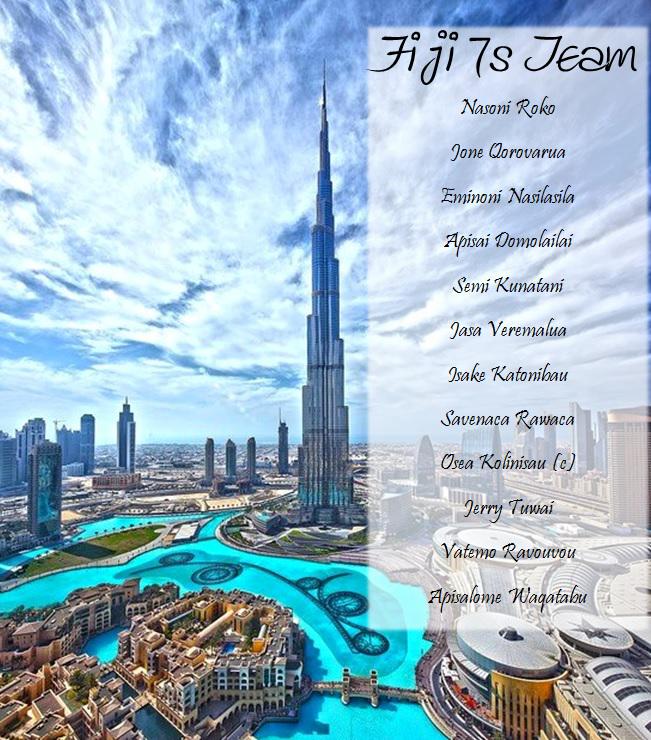 Fiji7sTeam's tweet photo. Final 12 member Fiji 7s team to @Dubai7s and @SouthAfrica7s. GO FIJI GO!! @WorldRugby7s @benjaminryan http://t.co/fEC6YadD8i