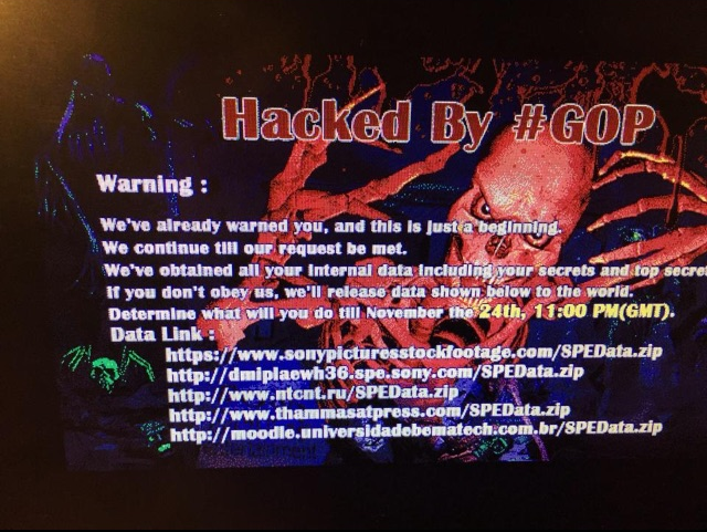 thenextweb's tweet photo. Sony Pictures hacked, entire computer system unusable http://t.co/ywZllpo5QQ by @ow http://t.co/rHZhb04qoL