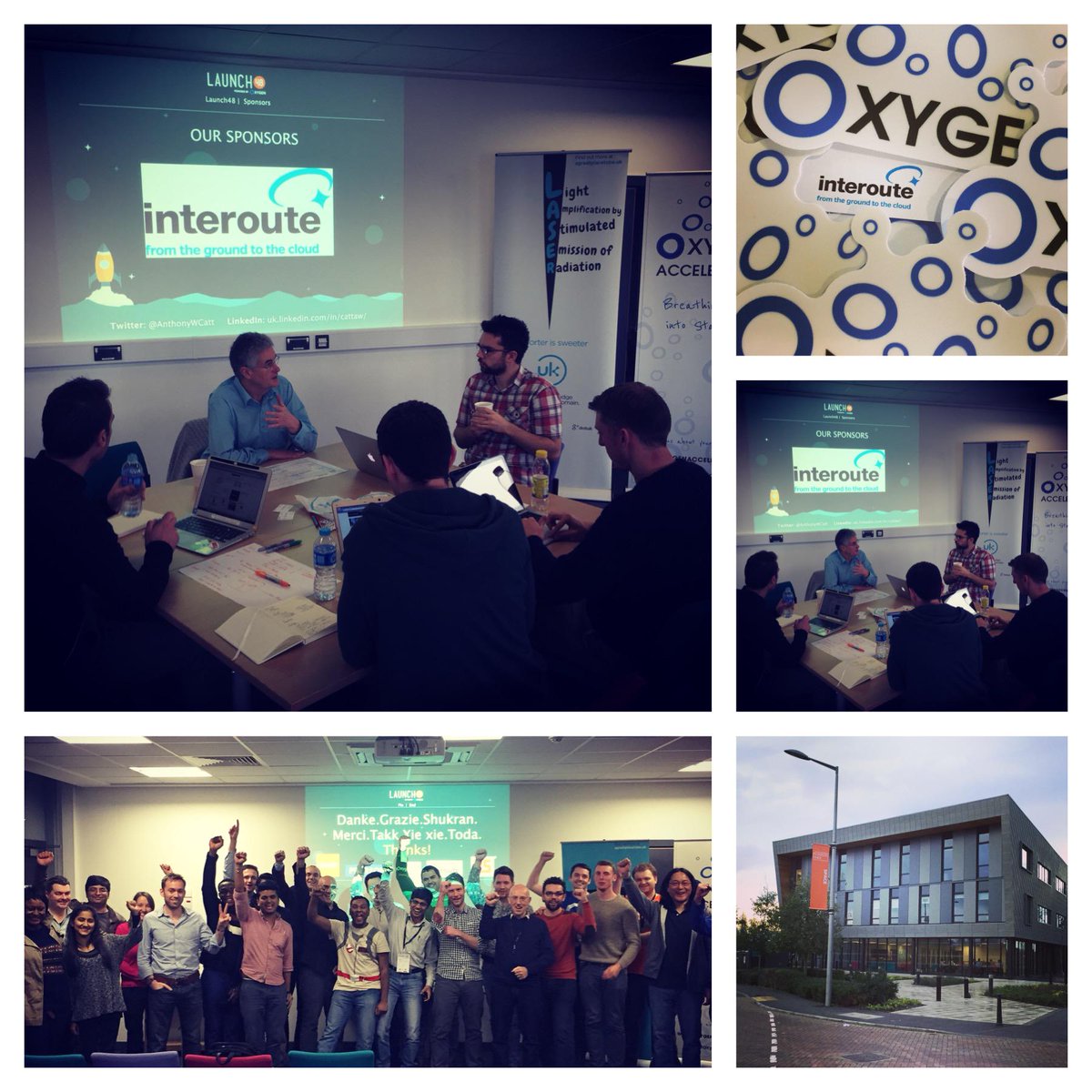 AnthonyWCatt's tweet photo. Fantastic weekend hosting @LeicLaunch48 for @OxygenStartups and big thank you to lead headline sponsor @Interoute! http://t.co/7HVzkTjMCX