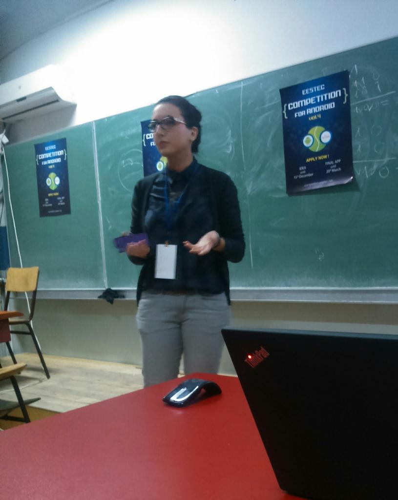 KumataOdNemacka's tweet image. @alexhris just started talking about mobile application design on #EESTECAcademy organized by @Eestec_LCSkopje :)