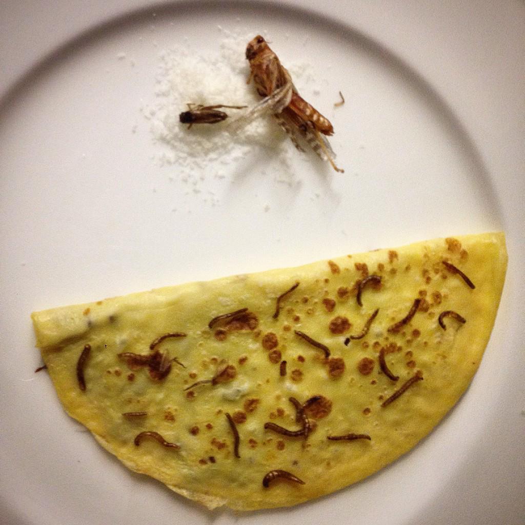 carlo_spinelli's tweet photo. Avantgarde crepe with @Nutella_Italia and insects.. Yeah! #cucinaconocciole #wildfood #italy @EvaCodinaVda http://t.co/qy1UpqbdcI
