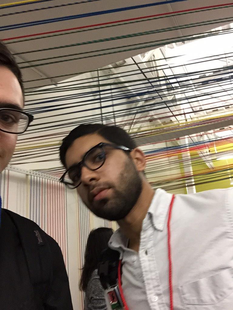TheParteek's tweet photo. Taking a selfie with @mxweas. First day at Google. http://t.co/izZFM6Fk1U