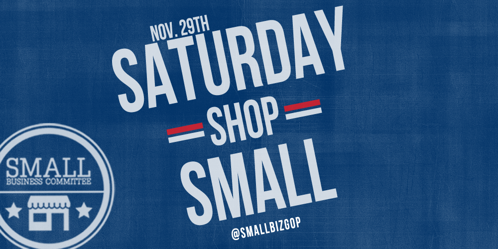 #ShopSmall this Saturday, Nov. 29th. Encourage your community to do the same. #BackSmallBiz