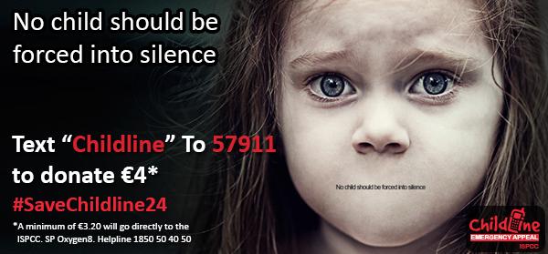 ISPCCChildline's tweet photo. 45,000 voices will fall silent if we don't #SaveChildline24 Please donate now by text or at http://t.co/vhjBsJnwPf http://t.co/rg2HxpLevH