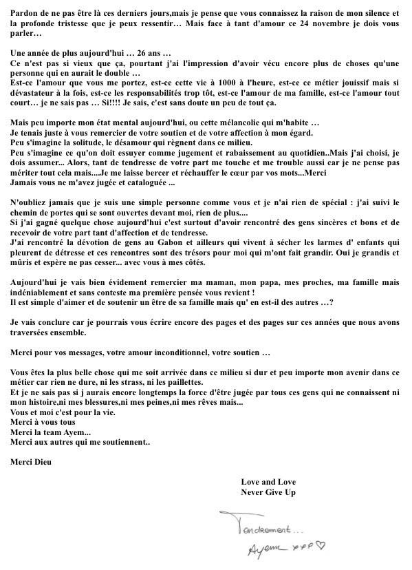 Gossip Room Le Message De Remerciement D Ayemfilless Joyeuxanniveraireayem Http T Co R5pp3rmytz Gossip Room Le Message De Remerciement D Ayemfilless Joyeuxanniveraireayem Http T Co R5pp3rmytz