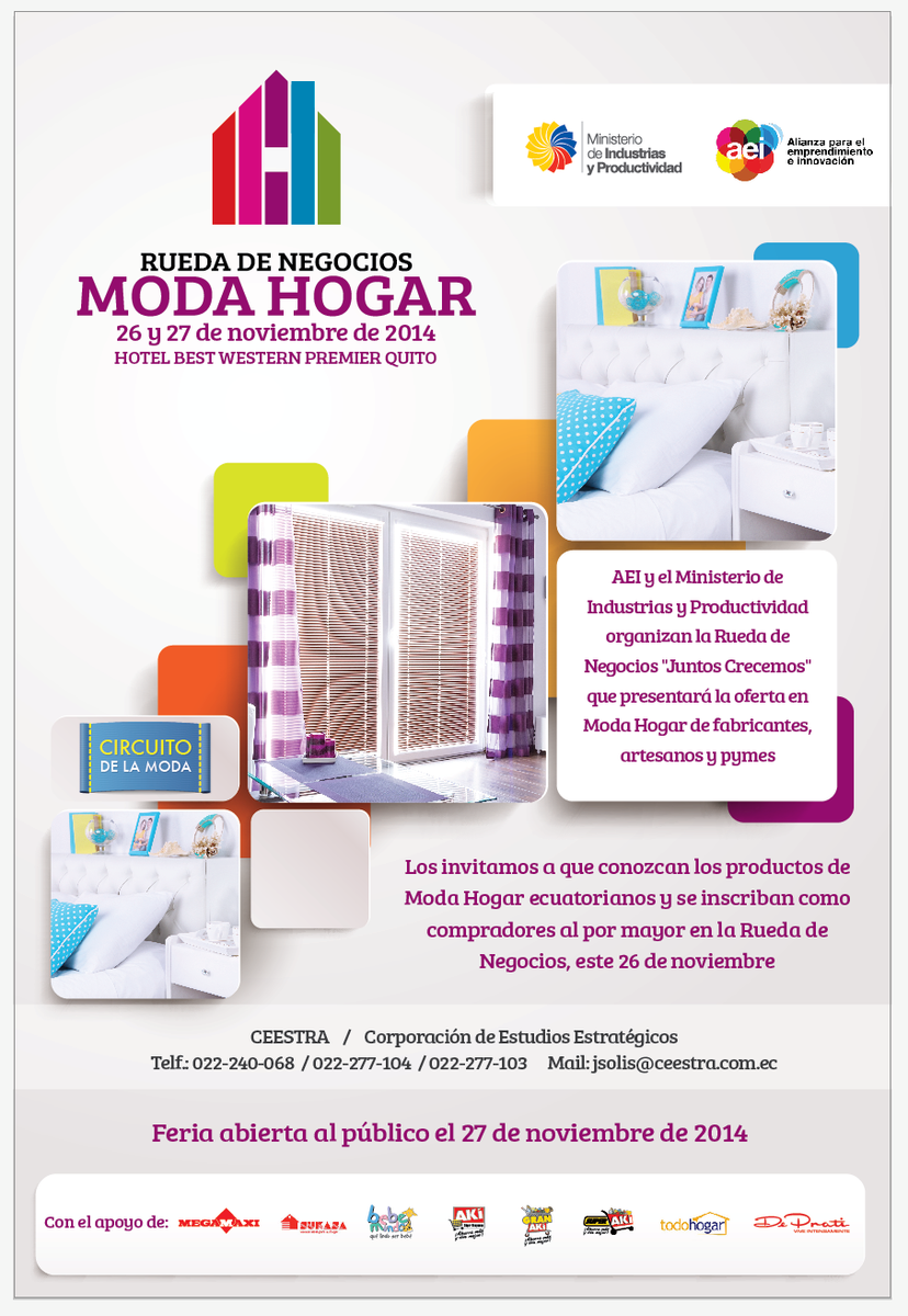 Ceestra's tweet photo. Participe como comprador en la Rueda de Negocios Moda Hogar. Feria abierta al público 27 nov. Favor RT @miltonperezsh http://t.co/iB2yJTP2T8