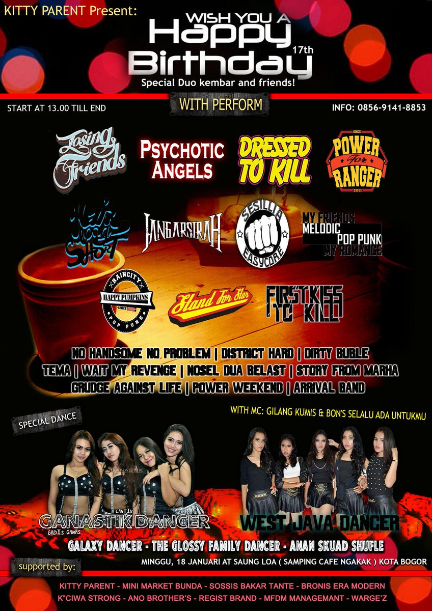 w/ <a href="/Losing_Friends/">Losing Friends</a> <a href="/psychoticangels/">Psychotic Angels</a> <a href="/DTKofficial/">DRESSED TO KILL</a> @powerforrangers <a href="/HairLongShort1/">HAIR LONG SHORT</a> <a href="/JangarXSirah/">Jangar Sirah</a> <a href="/sesillia_band/">SESILLIA</a> etc =)