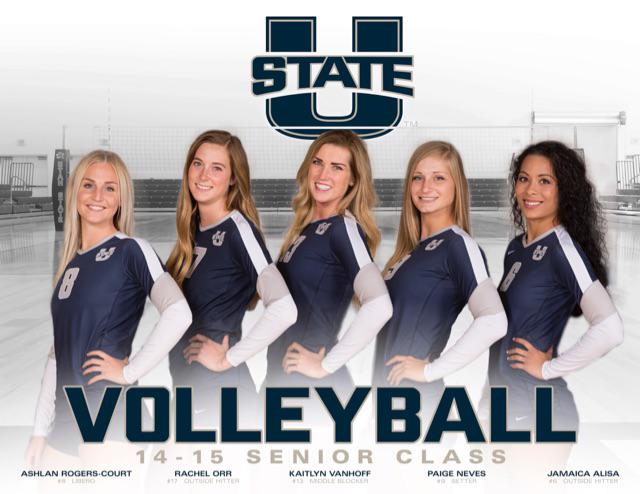 USUVolleyball's tweet photo. Come tomorrow night at 7 and say goodbye to these 5 kids. They've meant a lot to our program. @usuhurd @usuathletics http://t.co/xk7MGfvCTF