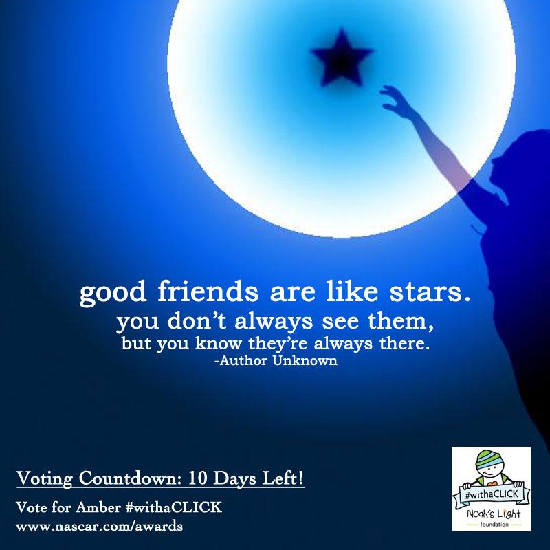 NoahsLight's tweet photo. 10 Days Left! 2day we honor FRIENDS who r there in our darkest hours. Vote 4 @AmberALarkin  http://t.co/PrN1Hoe4BQ http://t.co/kpzTmqRD1t