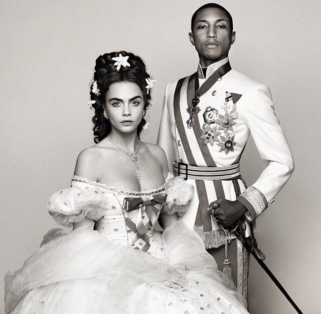 Pharrell's tweet image. Reincarnation with @caradelevingne for @chanel... coming December 1st #chanelsalzburg