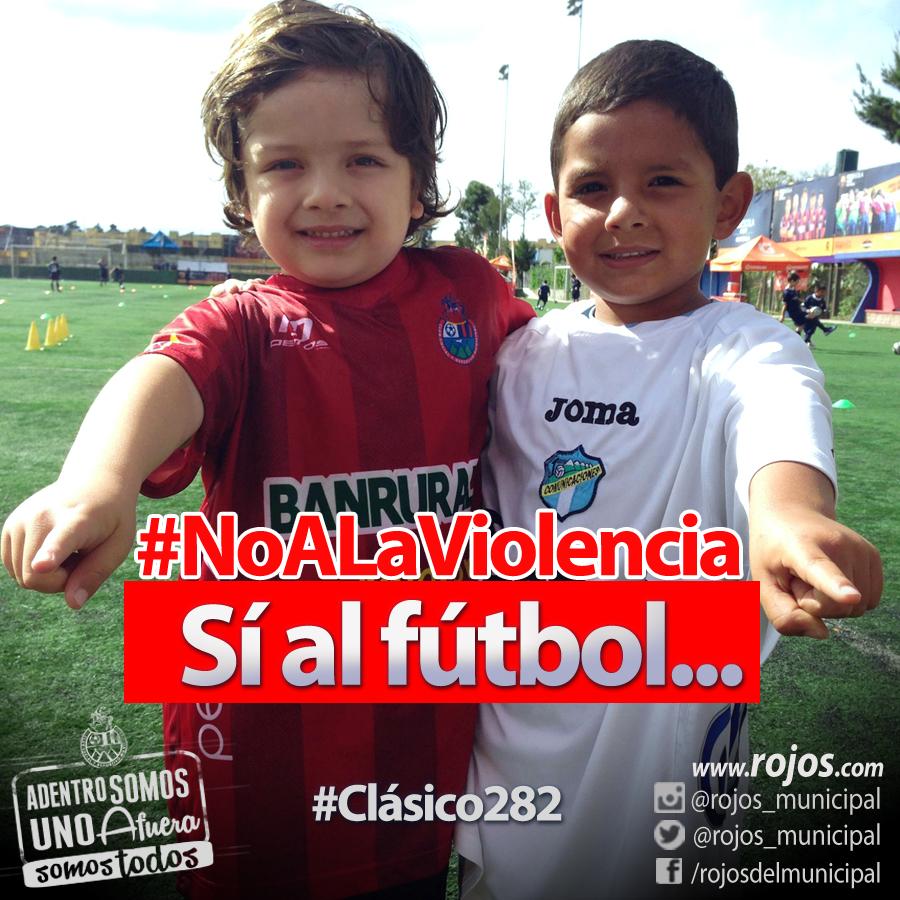 Esto es lo que queremos para el #Clásico282 ante <a href="/CremasOficial/">Comunicaciones FC</a>: #NoALaViolencia Sí al fútbol… Dale RT.