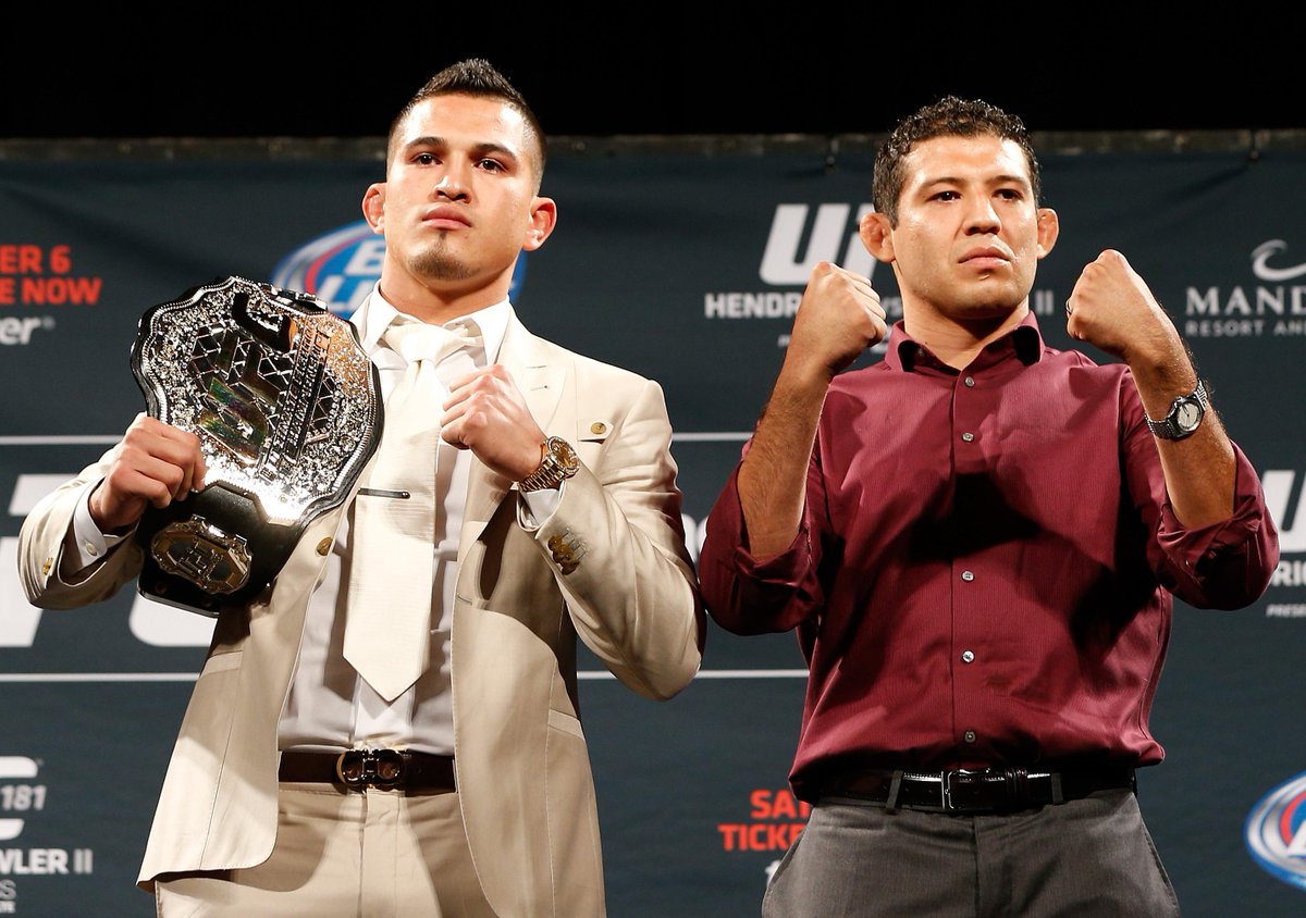 ufc's tweet photo. #AndStill or #AndTheNew
RT if you're ready for this showdown

#UFC181
Saturday December 6th live on Pay-Per-View http://t.co/9tjU2XxcHl