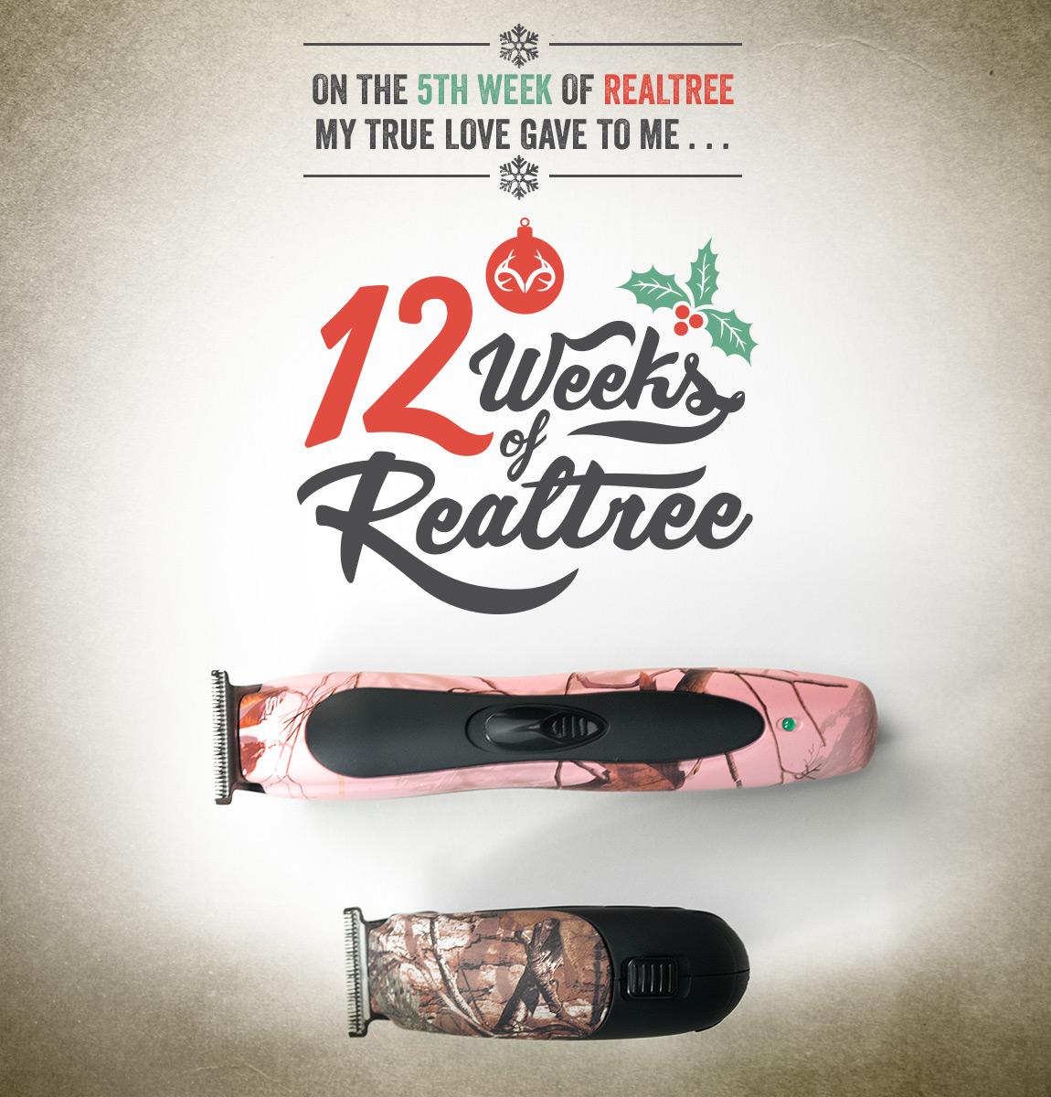 Realtree's tweet image. #12WeeksofRealtree Retweet 2 enter! This week we’re giving away #camo shaving accessories! Winner on 12/3!