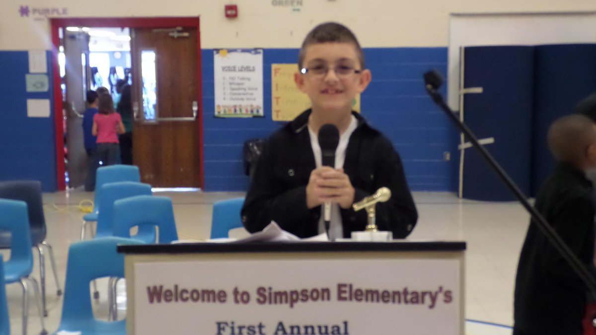 SimpsonElem's tweet photo. Our first annual speech contest was AMAZING!!  These were the class overall champions! http://t.co/EUW79IMGTS