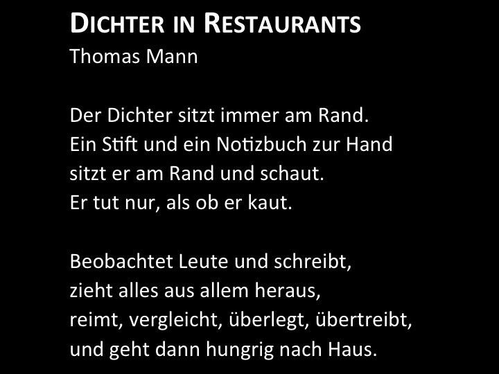 #thomasmann #gedicht #poet #autor #schreiben #lyrik #FAZ_feuilleton

"Dichter in Restaurants"

Thomas Mann