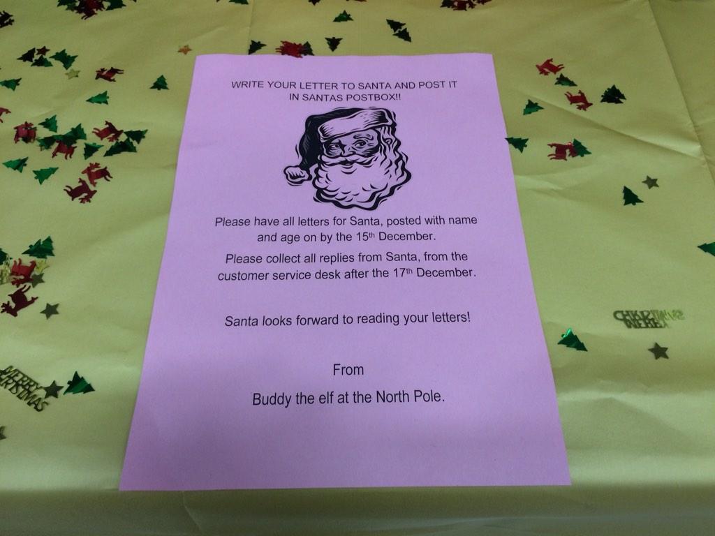 PaulS_WH's tweet photo. Kids can still send their letters to #Santa at @Sainsburys Leigh. #ChristmasIsForSharing #N07JS http://t.co/EO0QcZXne4