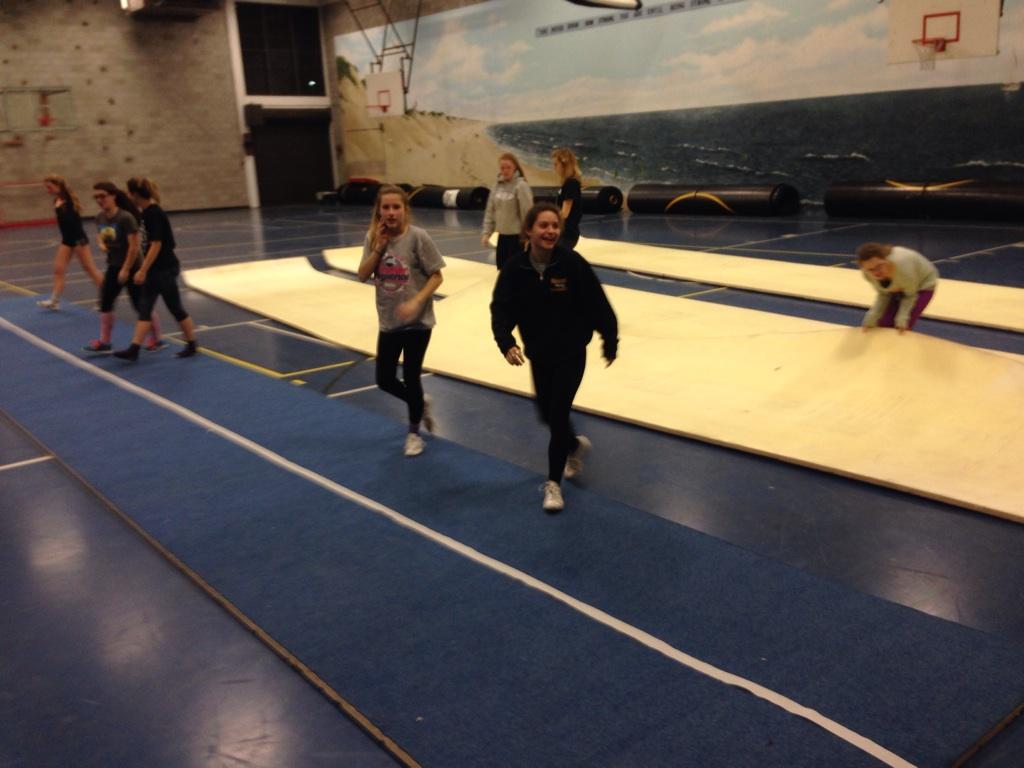 NausetCheer's tweet image. Said goodbye to our seniors for their last walk off the mat. #WeFlipAlone #nausetcoed2014