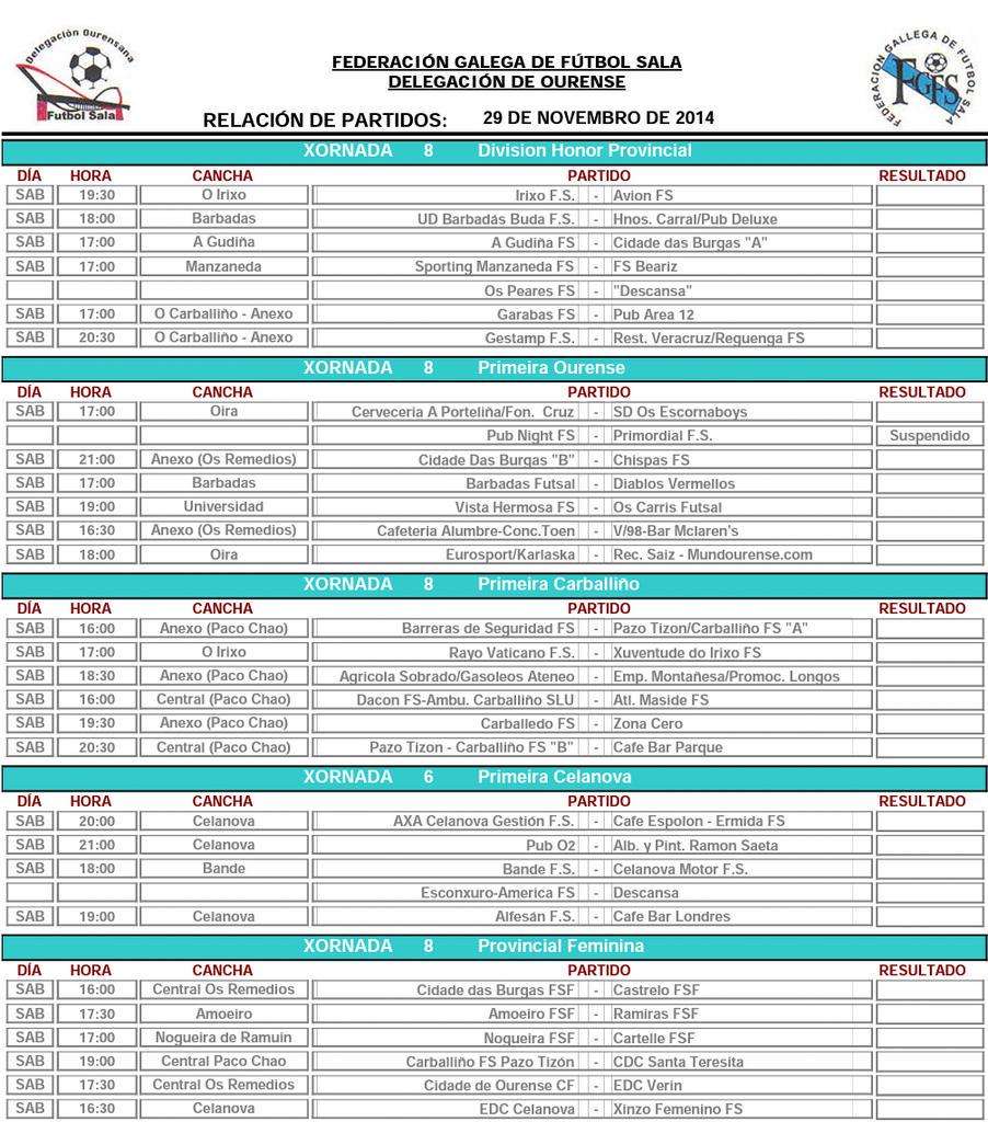 AlumbreFS's tweet photo. Horarios de este fin de semana http://t.co/Hae1Rgukif