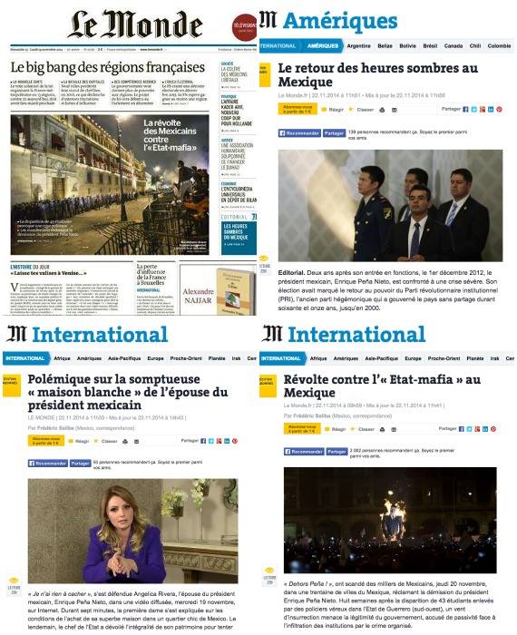 ntzc's tweet photo. La imagen de “dinámico” y “eficaz” de EPN ha quedado atrás: #LeMonde http://t.co/BFfcPAkpwF #YaMeCansé #20NovMx http://t.co/B8m9ZleiCk