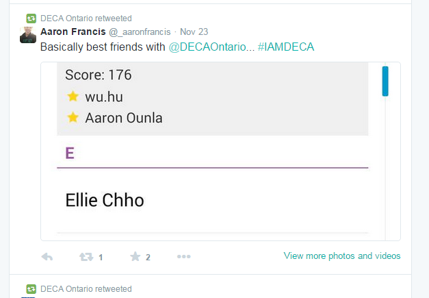 decagcvi's tweet photo. It's not everyday you get retweeted by @DECAOntario, so congrats to our president @_aaronfrancis #repgc #gcdeca http://t.co/N3opoLbCsY