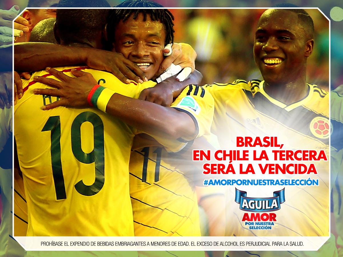 CervezaAguila's tweet photo. Una batalla que se repetirá, pero en Chile el resultado será a nuestro favor. Colombia en el grupo C junto a Brasil. http://t.co/TZcbZu9jMF