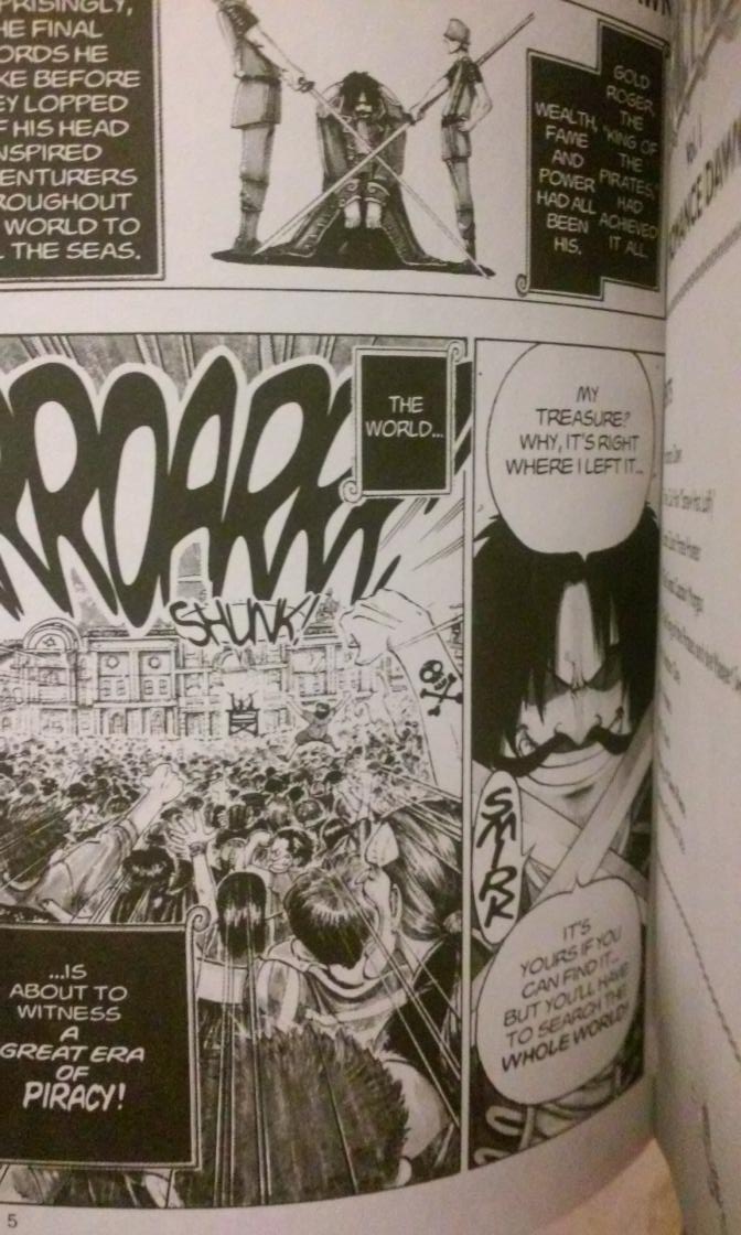 SevenQRTRS's tweet photo. Nerding the fuck out with some #OnePiece #pageone http://t.co/7y8BJMVHim