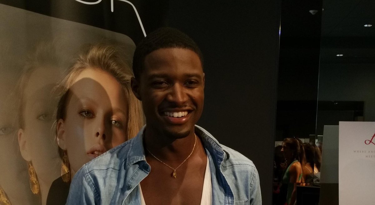 AlucikDesign's tweet photo. Great meeting @jcjonesofficial, so lively+fun! Thanks for the awesome feedback + for wearing #Alucik on the spot! http://t.co/83QqZT0jVG