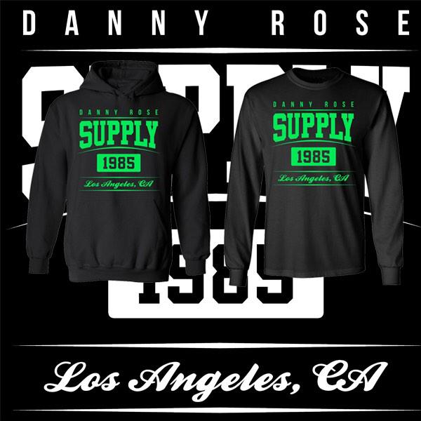 DannyRoseSupply's tweet photo. New Varsity series Hooded sweatshirt and long sleeve T shirt available now. http://t.co/wByZfsuLFp #reptherose http://t.co/RSGK2fL6K2