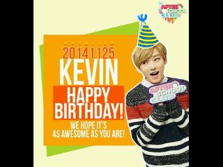 Happy birthday Kevin woo    