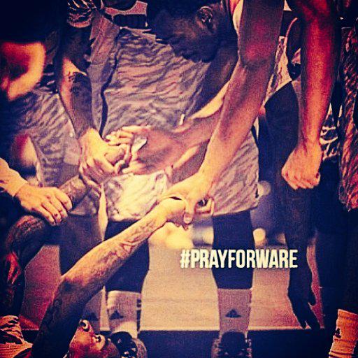 trevonhernandez's tweet image. still in absolute shock this happened!!!!!! please pray for him and hope he gets better!!! #prayforware #kevinware #5