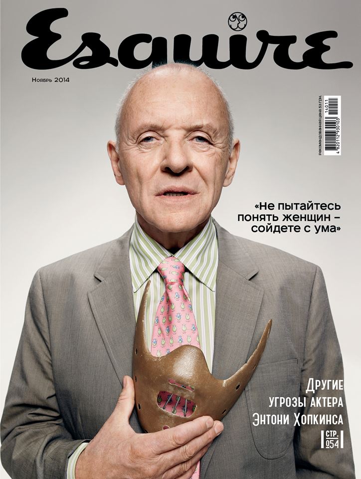 frontpageissue's tweet photo. #AnthonyHopkins features on the front cover of #Esquire Ukraine's November 2014 edition. http://t.co/k1oKACtde6