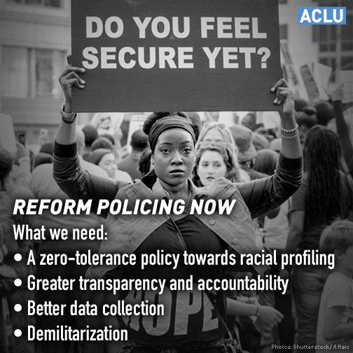 ACLU's tweet photo. We need systemic reforms of police departments in #Ferguson &amp; beyond. http://t.co/swWqvwS8tQ