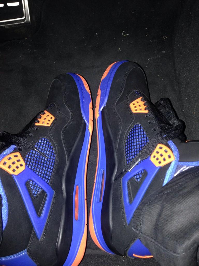 DJMIKEATTACK's tweet photo. No better feeling then a fresh new pair of j's on your feet. #Jordans #retro4 #cav4 http://t.co/75ZGtSVWlG