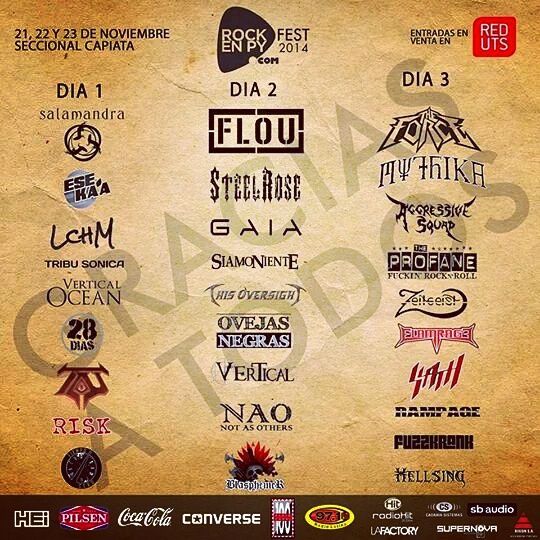 rockenpy's tweet photo. Gracias a todos ustedes el #RockEnPyFest2014 fue un éxito total! Lo hacemos de nuevo en el 2015? http://t.co/nq2KSCdZz7