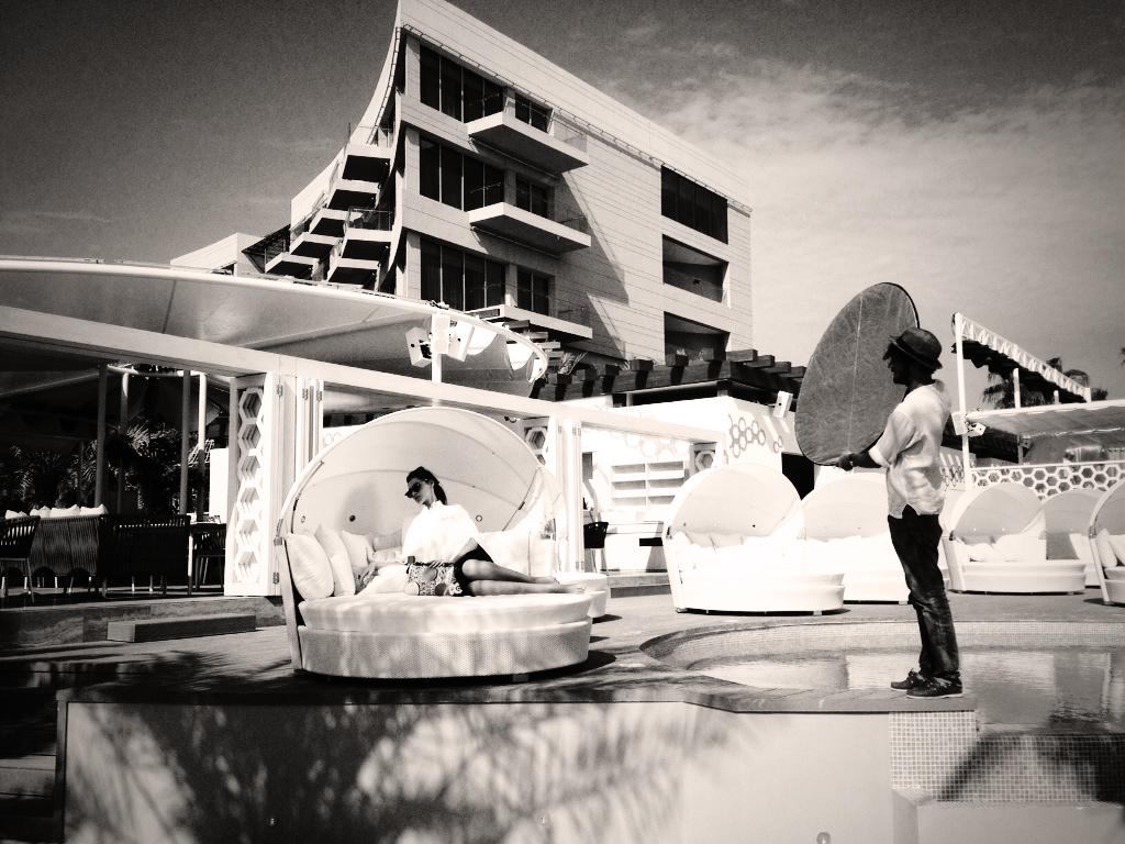 marisolsmakeup's tweet image. Shooting at the #RixosPalm today. Fendi Resort 2015 &amp;lt;3 x