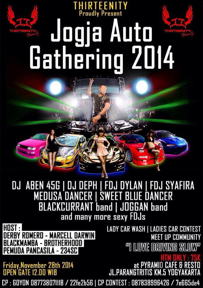 sampai bertemu di event J.A.G with <a href="/13TYJOGJA/">THIRTEENITY JOGJA</a> friday 28 Nov 2014. at Pyramid Cafe resto. <a href="/JogjaUpdate/">jogjaupdate.com</a> <a href="/Jogja24Jam/">Jogja24Jam</a>