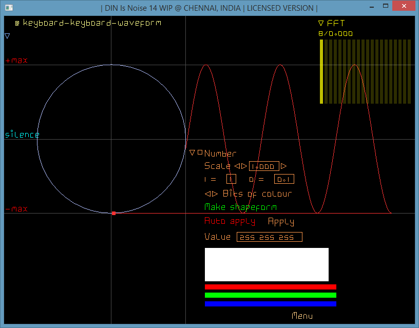 al_dinja's tweet image. white yeilds circle &amp;amp; sine waveform while black yields silence. #Number #DIN14 #soon