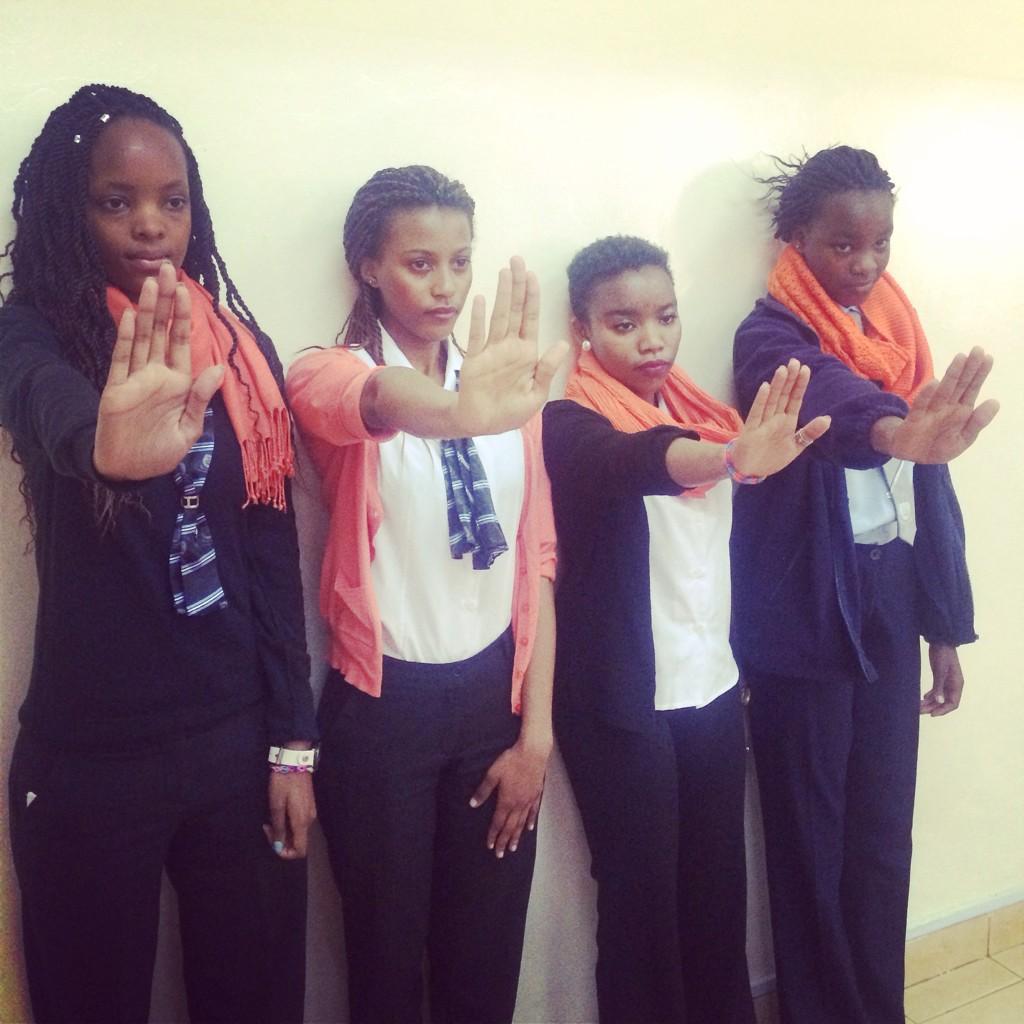 InuaDada's tweet photo. Today we kicked off the #16daysofactivism against #GenderViolence thru the #OrangeUrHood campaign with #RusingaSchool http://t.co/L0bNYezpbv