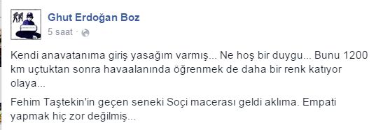 Erdoğan Boz da gece sizin kulağınızı çınlatmış <a href="/fehimtastekin/">Fehim Taştekin</a> abi.
