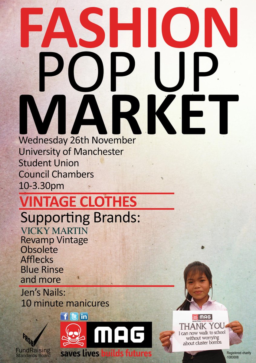 MAGsaveslives's tweet photo. Wednesday 10am-3.30pm: Fashion Pop Up Market at #UoM. Shouts out to @jensnails @VMFash @Mike_Hardman93 @Thomas1993 http://t.co/stjHob0oBm