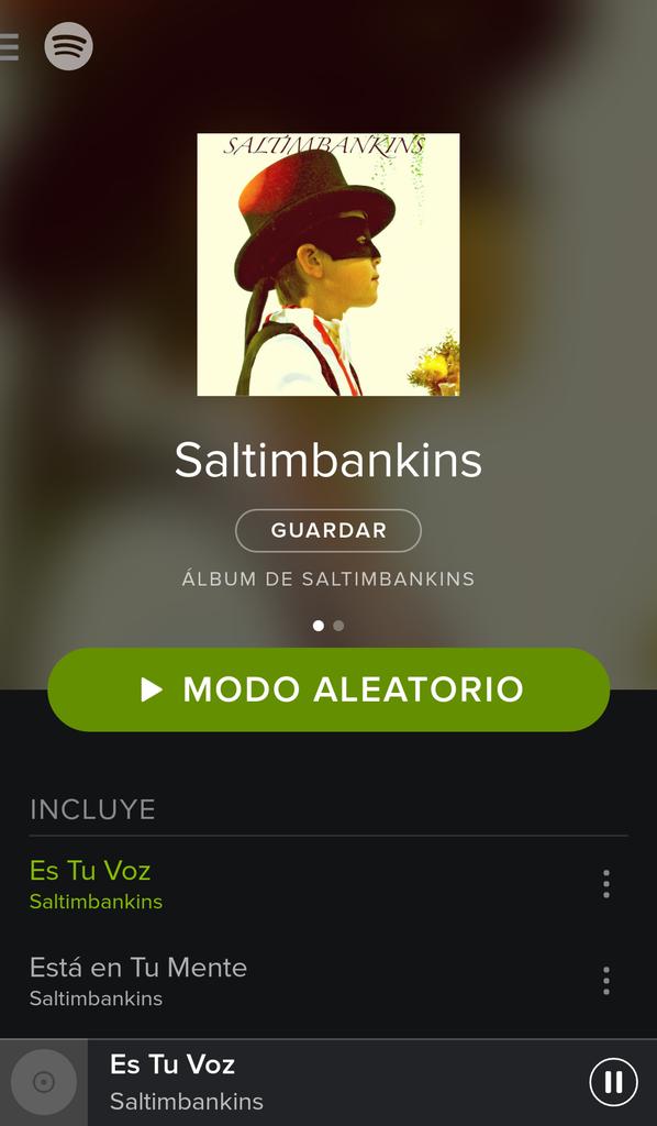 Pauli_G's tweet photo. Empezando la mañana con buena música @Saltimbankins en @SpotifySpain  @rafahg ¡Bravo!  http://t.co/dl6j8PnoF7 http://t.co/9Jf9PXsrTc