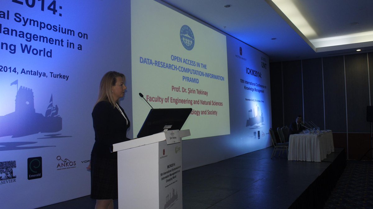orcunmadran's tweet photo. #imcw2014 &amp; #ickm2014 Invited Speech by Şirin Tekinay @tekinays1 @khasedutr http://t.co/9TSOP0CTWB