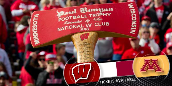 UWBadgers's tweet image. #badgers and #gophers for Paul Bunyan's Axe. Do you really want to miss this @BadgerFootball game?