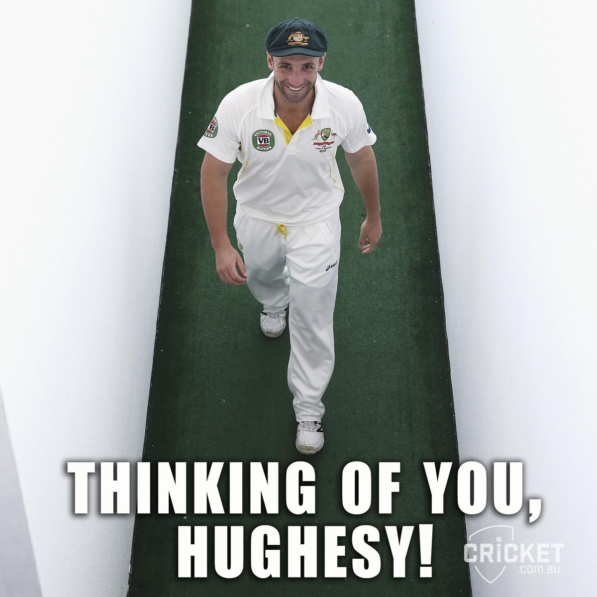 cricketcomau's tweet photo. The support from the #CricketFamily today has been quite extraordinary: http://t.co/CTO8JdJ3Rd #ThoughtsWithHughesy http://t.co/WGdsnIwGLg