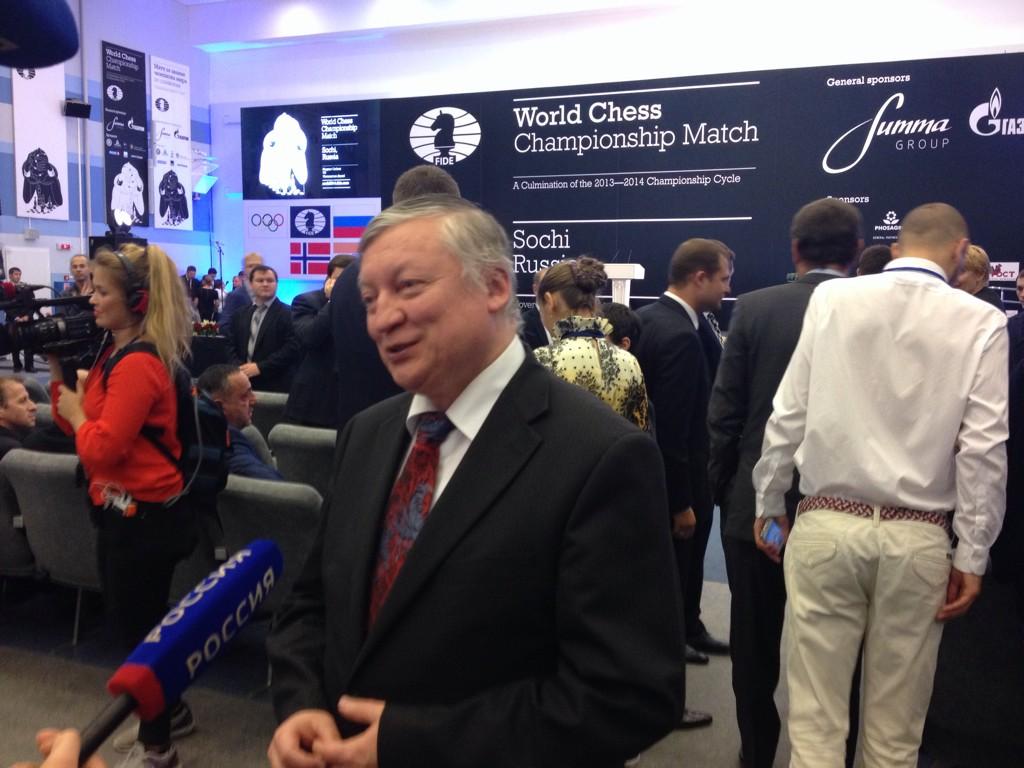 Karpov in the house! #CarlsenAnand